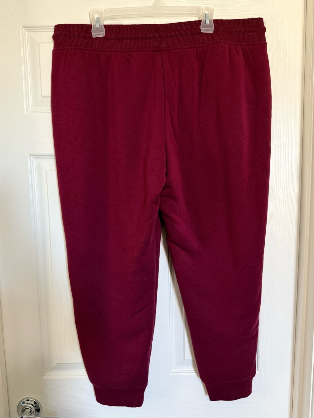 Member’s Mark Sherpa Lined Joggers XXL Burgundy Cozy Lounge Sweatpants EUC - Picture 2 of 4
